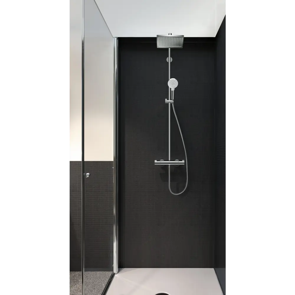 Душевая стойка Hansgrohe Crometta Е 240 2 режима с термостатом 82600636 STLM-2045723  - Вид №3