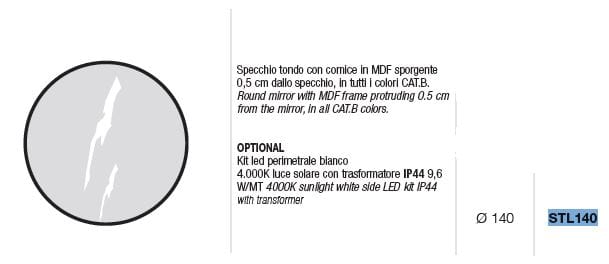 Подвесной умывальник HPL с зеркалом Mobilcrab Infinity Round ARCH-00069092 - Вид №5