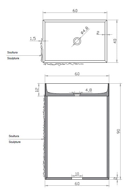 Отдельно стоящая мраморная раковина Kreoo DAME ARCH-00032222 - Вид №3