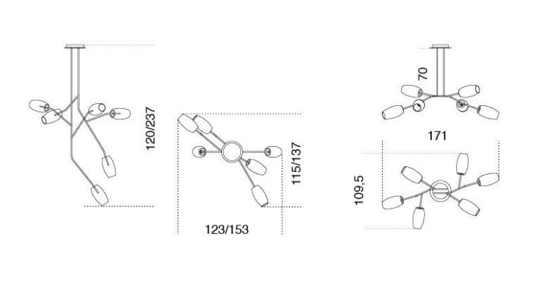 Кристалл светодиодный подвесной светильник Gallotti&Radice Diantha ARCH-00032692 - Вид №4