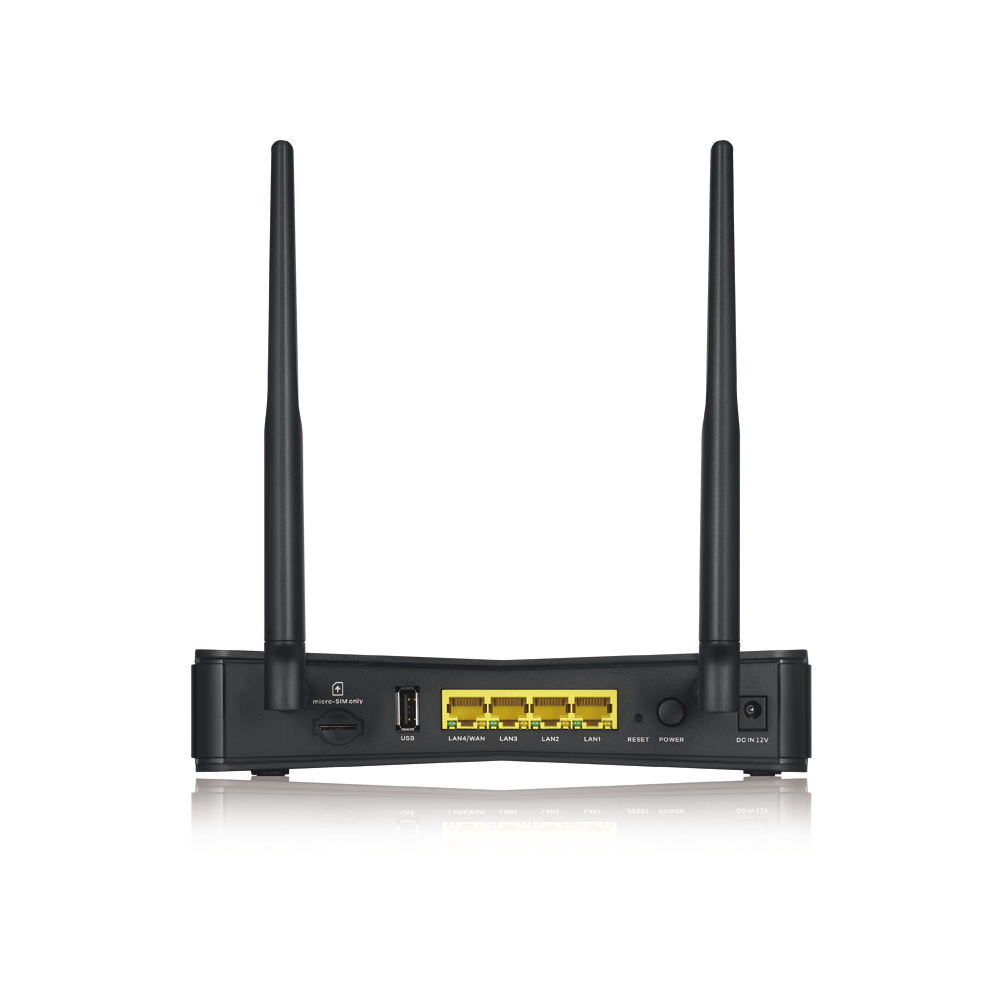 LTE3301-PLUS-EU01V1F lte3301 indoor lte router, 802.11ac (2,4 и 5 ghz) up to 300+867 mb/s, lte/3g/2g, 2 sma-f for external lte antennas, 4xlan ge (1xwan ge), 1xusb2.0 ZyXEL Santreyd  - Вид №1