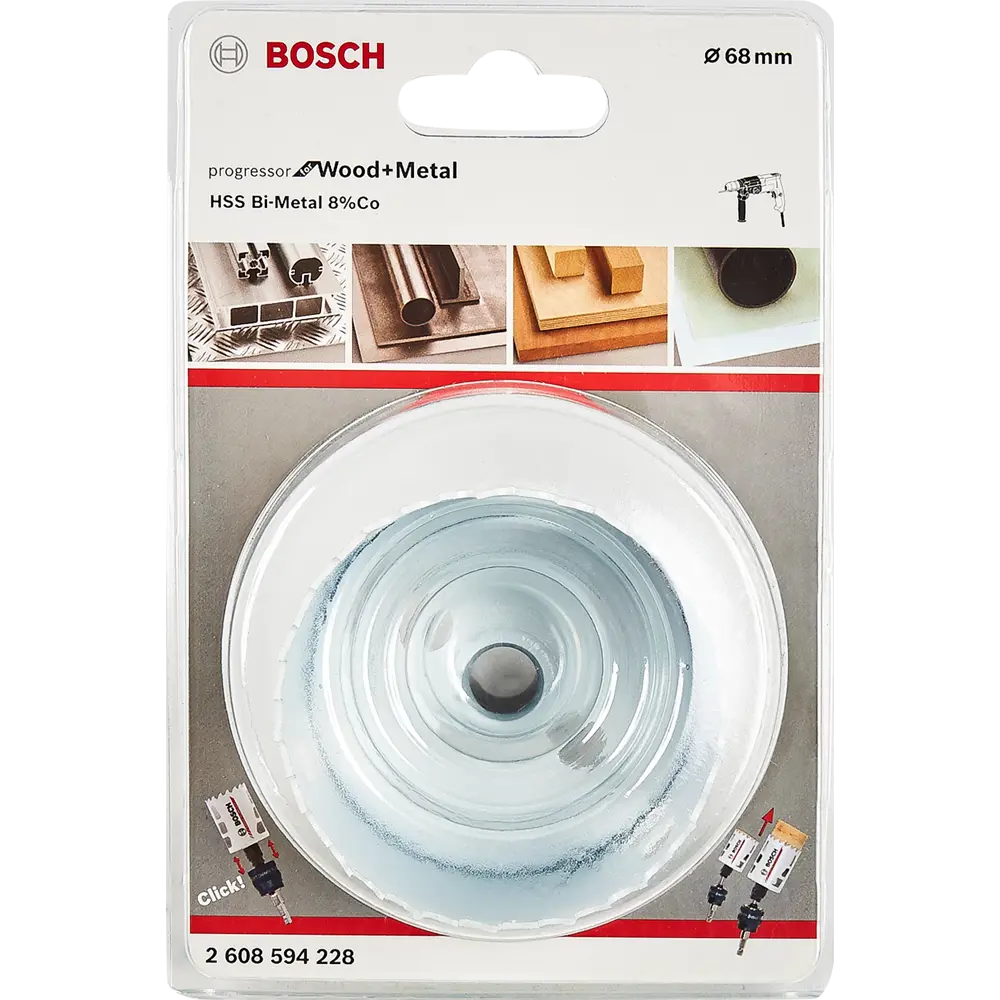 Коронка по дереву и стали биметаллическая Bosch Progressor 2608594228 68 мм BOSCH PROFESSIONAL STLM-2083116 - Вид №2