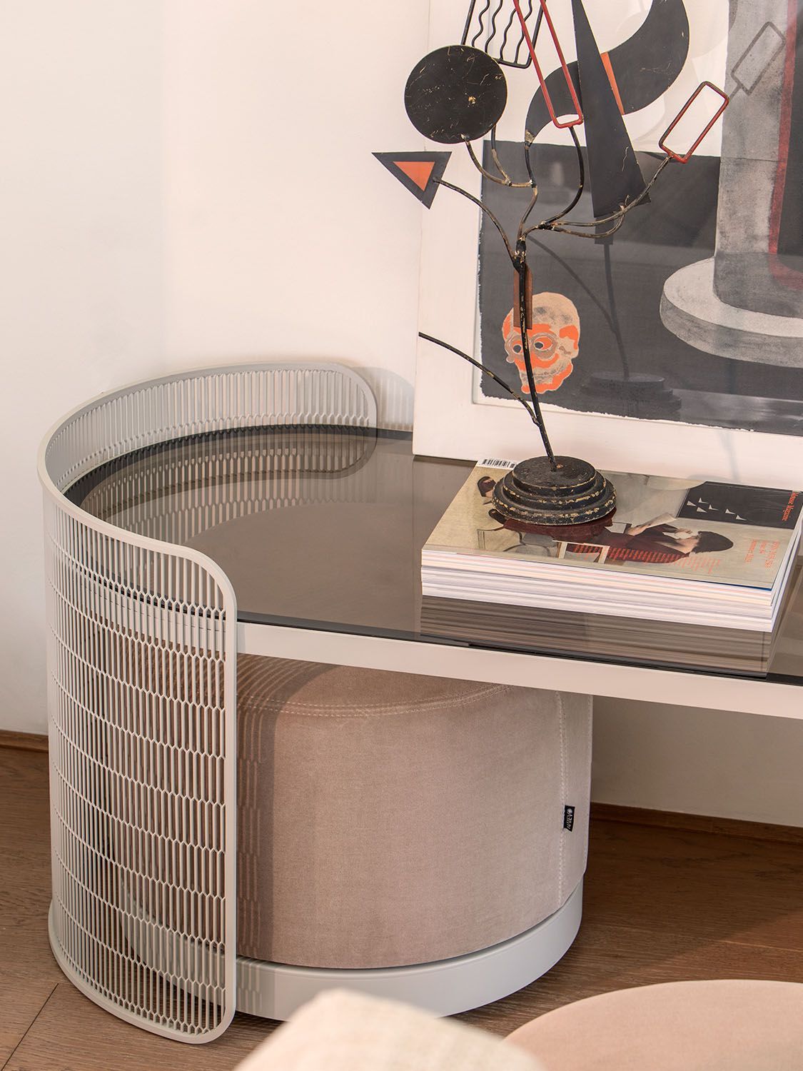 Низкая консоль с пуфом Natevo самогон ARCH-00049992 - Вид №3