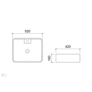 92000381 Раковина для ванной WESNAART 3011-KUB13 3011-KUB13 накладная 19x53.50 цвет белый STLM-1486622