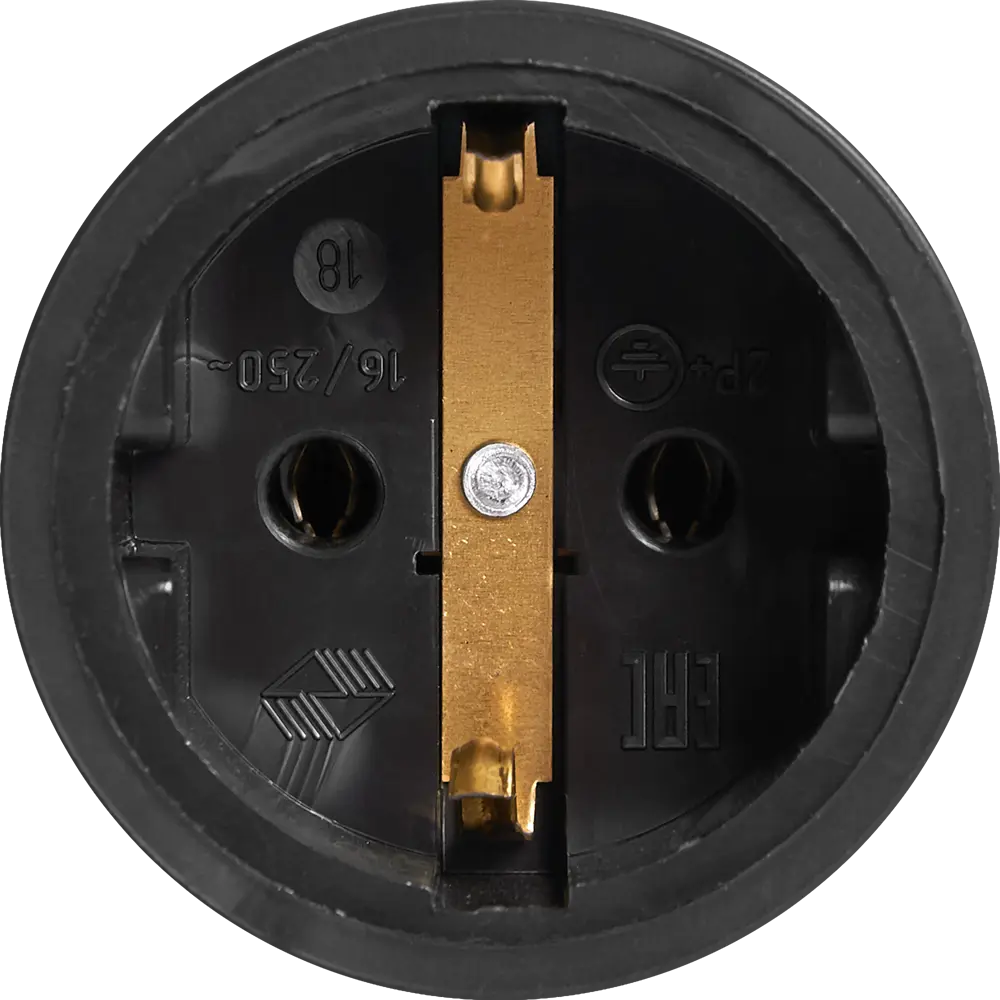 Розетка чёрная с заземлением 230 В Santreyd STLM-2031359 - Вид №2