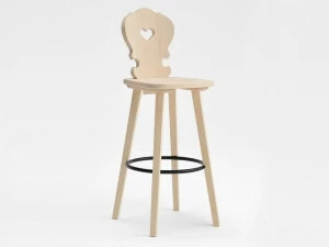 SIPA Барный стул из дерева с подставкой для ног Vienna
