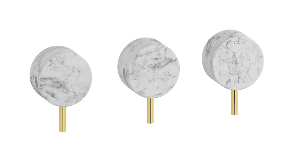 Встроенный смеситель для душа на 3 отверстия с двухходовым дивертером WE ARE IB mr410oo_1 Gold Marmo