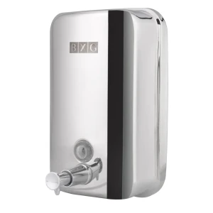 Дозатор для жидкого мыла BXG SD-H1-1000 подвесной металл глянцевый цвет серебристый