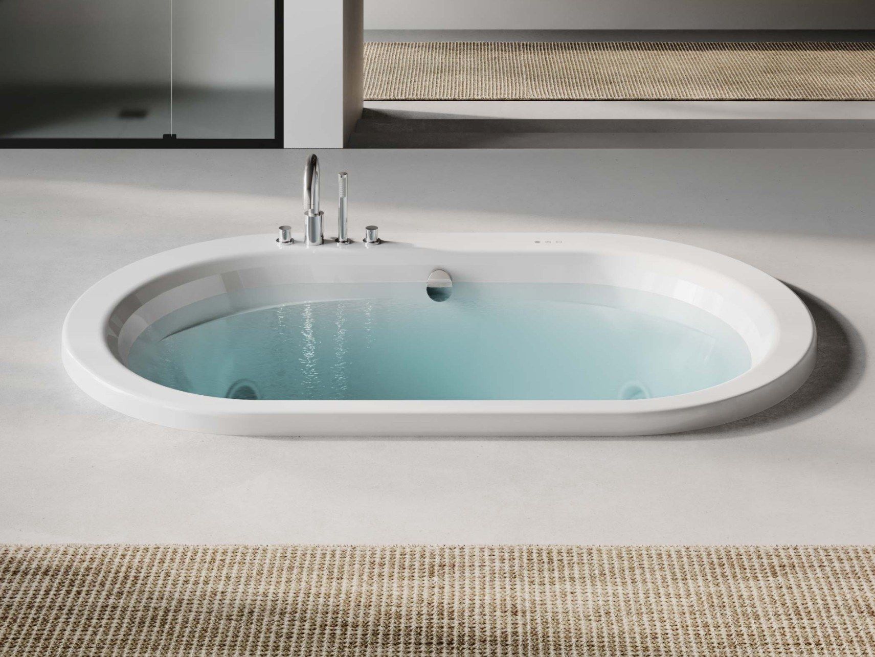 Утопленная овальная ванна с гидромассажем Jacuzzi® Opalia ARCH-00076385