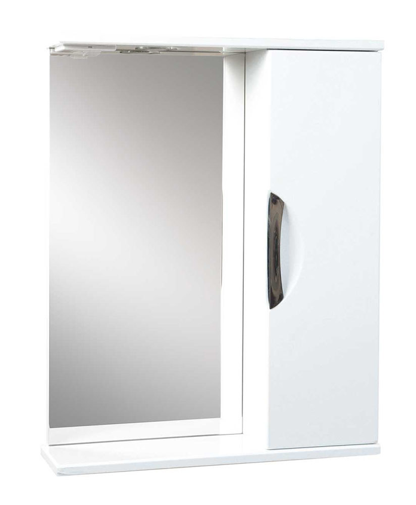 93400790 Шкафчик зеркальный 65 см с подсветкой правое цвет белый МИЛЛИ STLM-0544924 EMMY