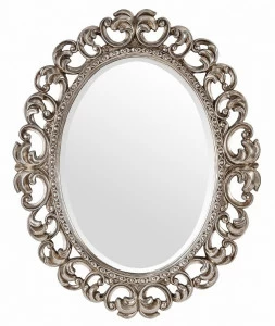 Зеркало настенное овальное античное серебро Daisy Silver ART-ZERKALO ДИЗАЙНЕРСКИЕ, ЗЕРКАЛЬНАЯ 00-3948331 Зеркальный;серебро