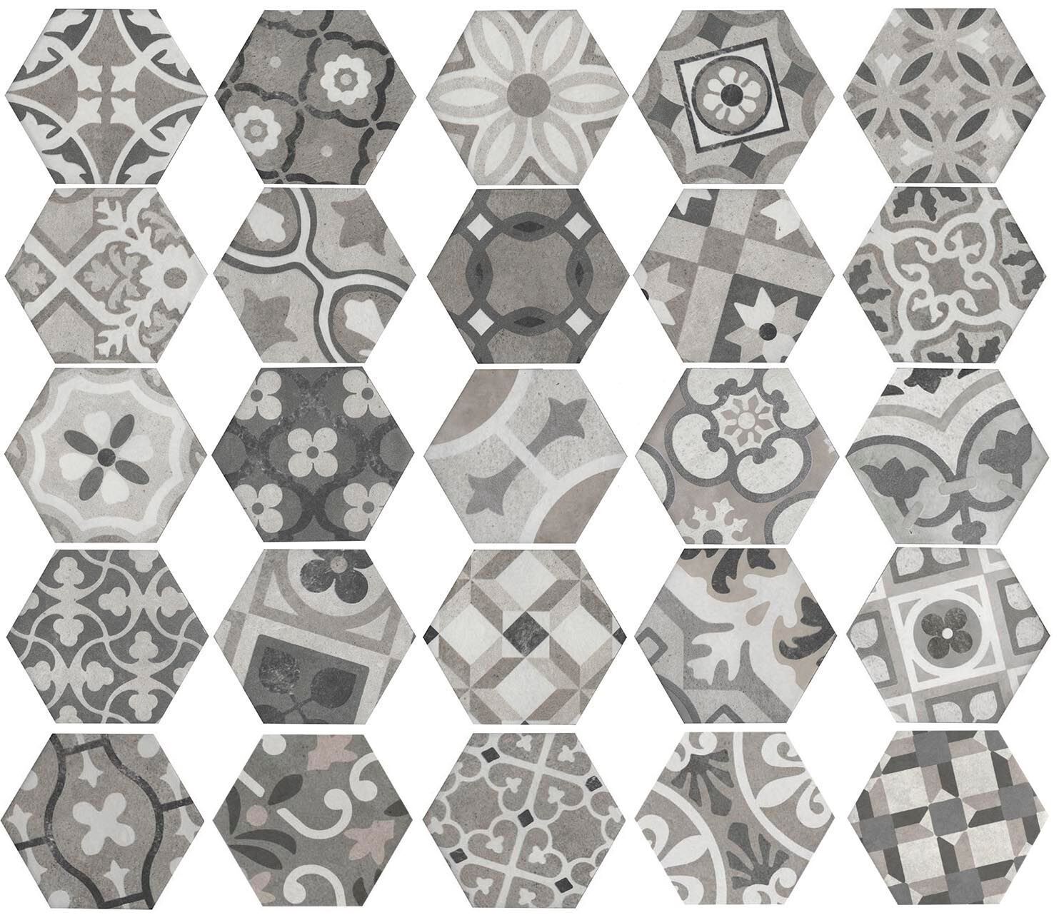 Керамогранит с эффектом цементирования/напольное покрытие KERADOM ESAGONE CEMENTINE ARCH-00150294 - Вид №4