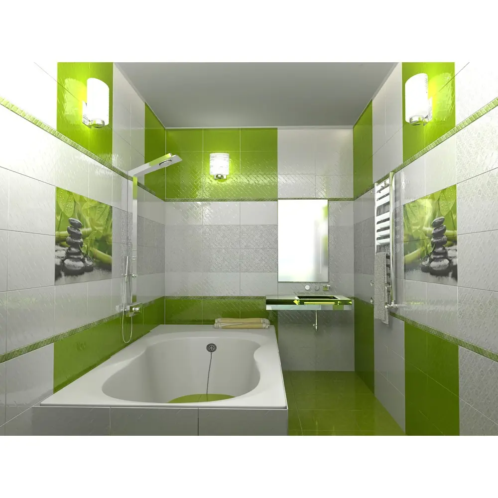 Плитка настенная Golden Tile «Relax» 25х40 см 1.5 м2 цвет зелёный STLM-2065805 - Вид №2
