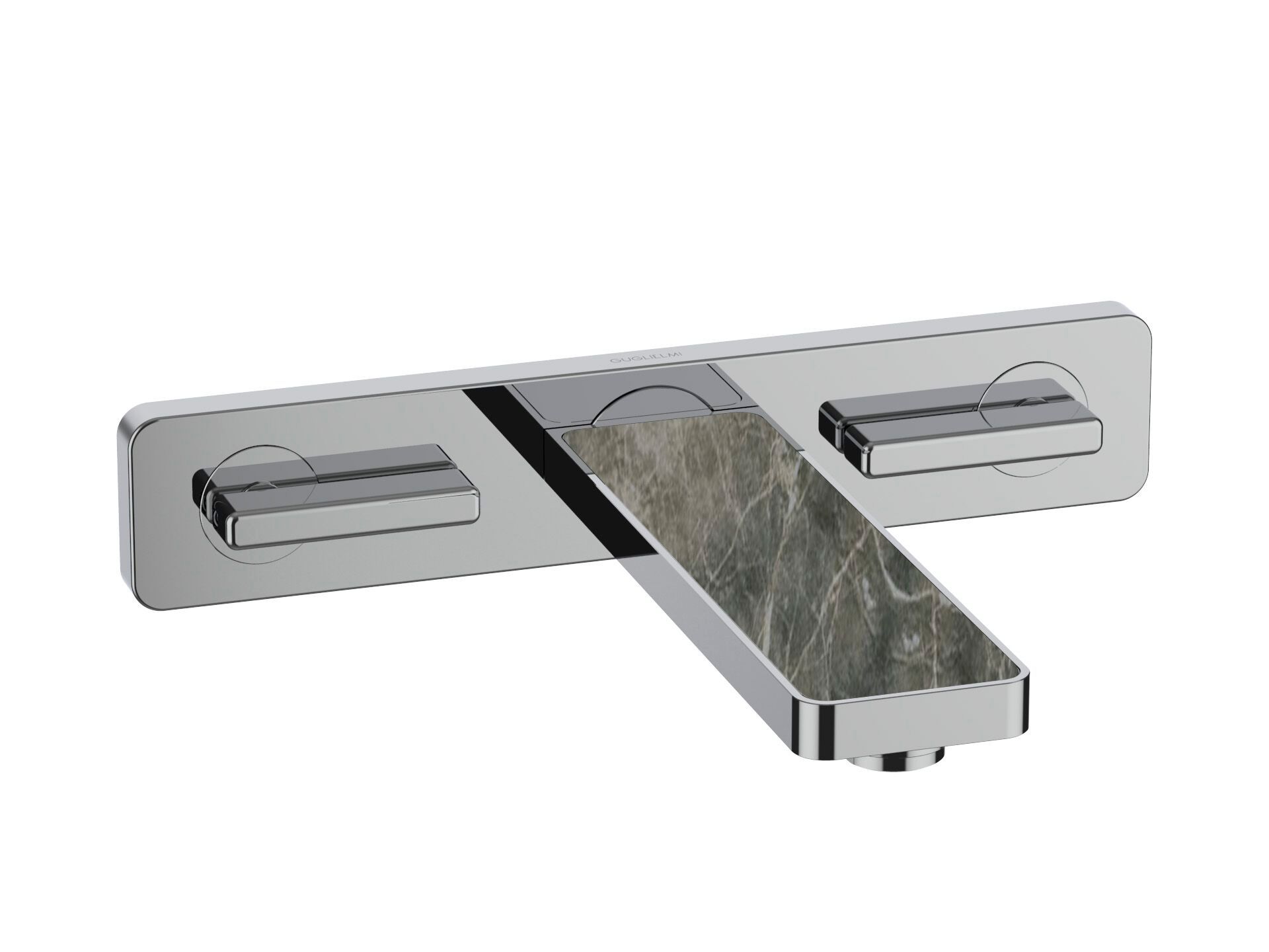 Настенный смеситель для раковины с 3 отверстиями без слива GUGLIELMI RUBINETTERIE GZero ARCH-00050608 - Вид №3