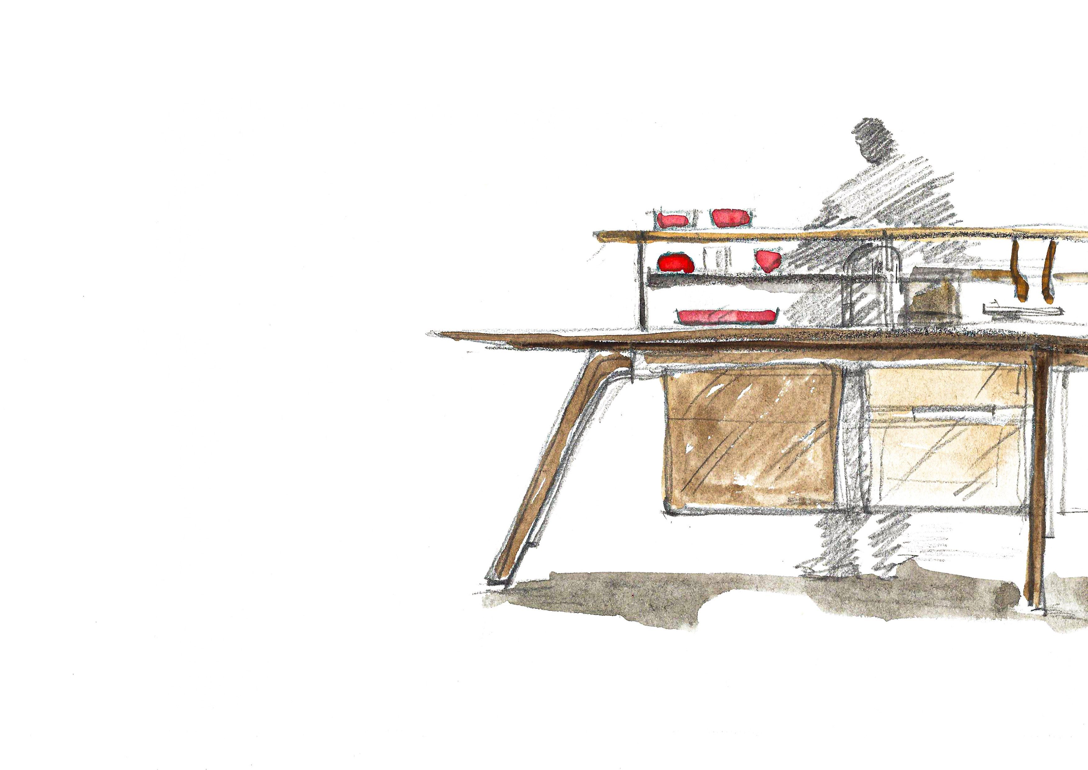 Деревянная линейная кухня True Design ARCH-00118719 - Вид №25