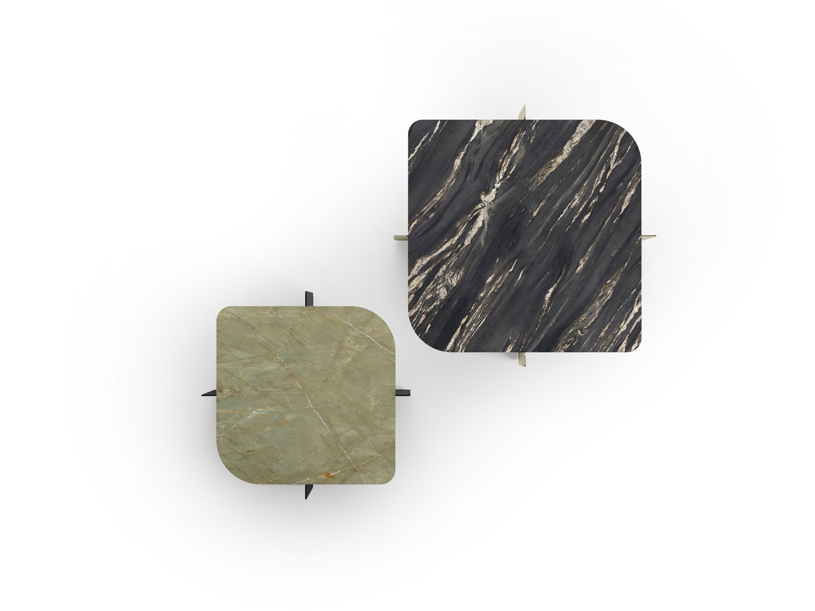 Квадратный журнальный столик из керамогранита с металлическим основанием Innova Imbottiti Чт ARCH-00000967 - Вид №1