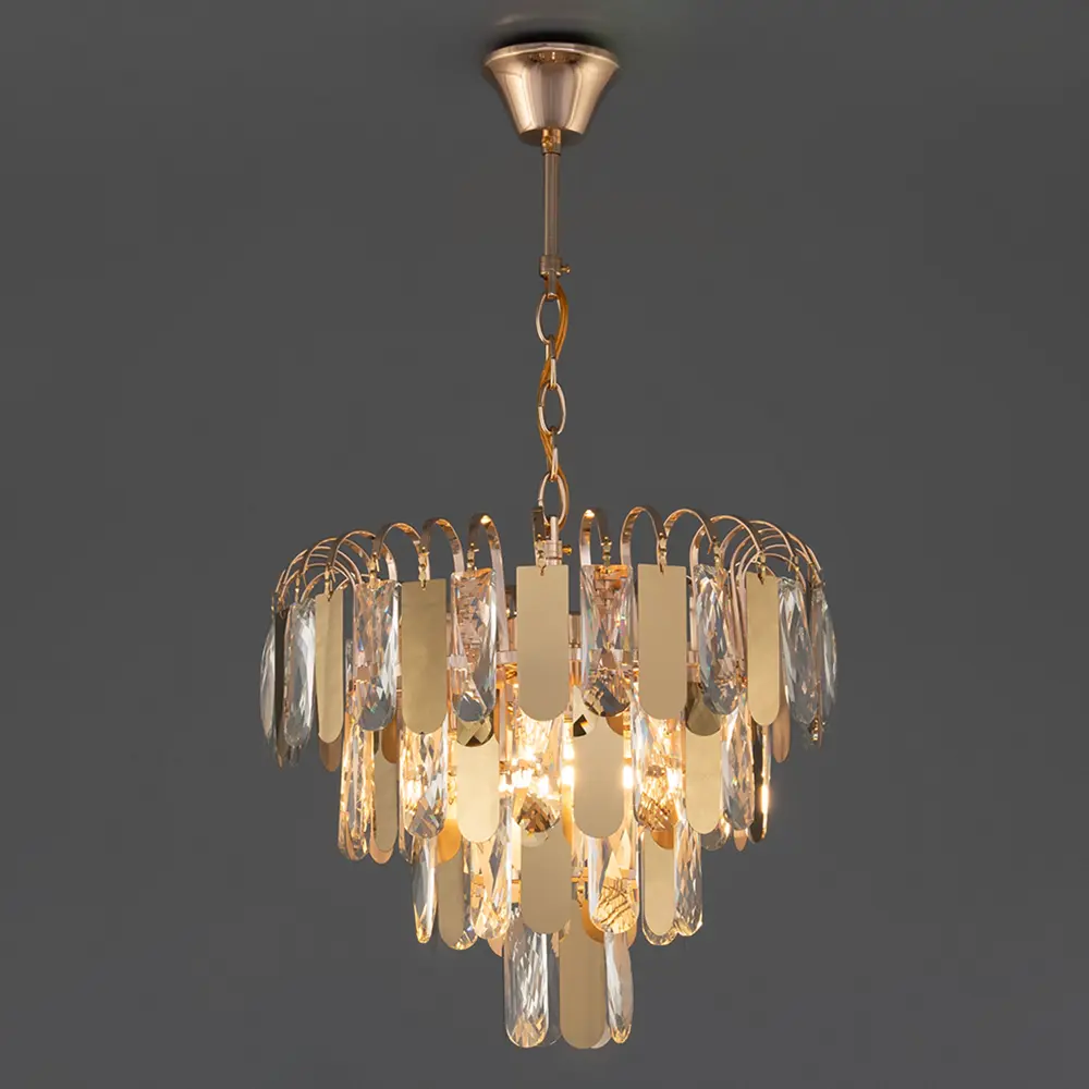 Люстра каскадная подвесная Wink Арника E1760/4, 4 лампы, 12 м², цвет золотистый STLM-2011486 - Вид №2