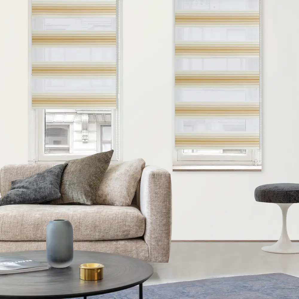 Штора рулонная день-ночь Palermo 100x160 см бежевая MIAMOZA Д/н Palermo STLM-2108340 - Вид №2