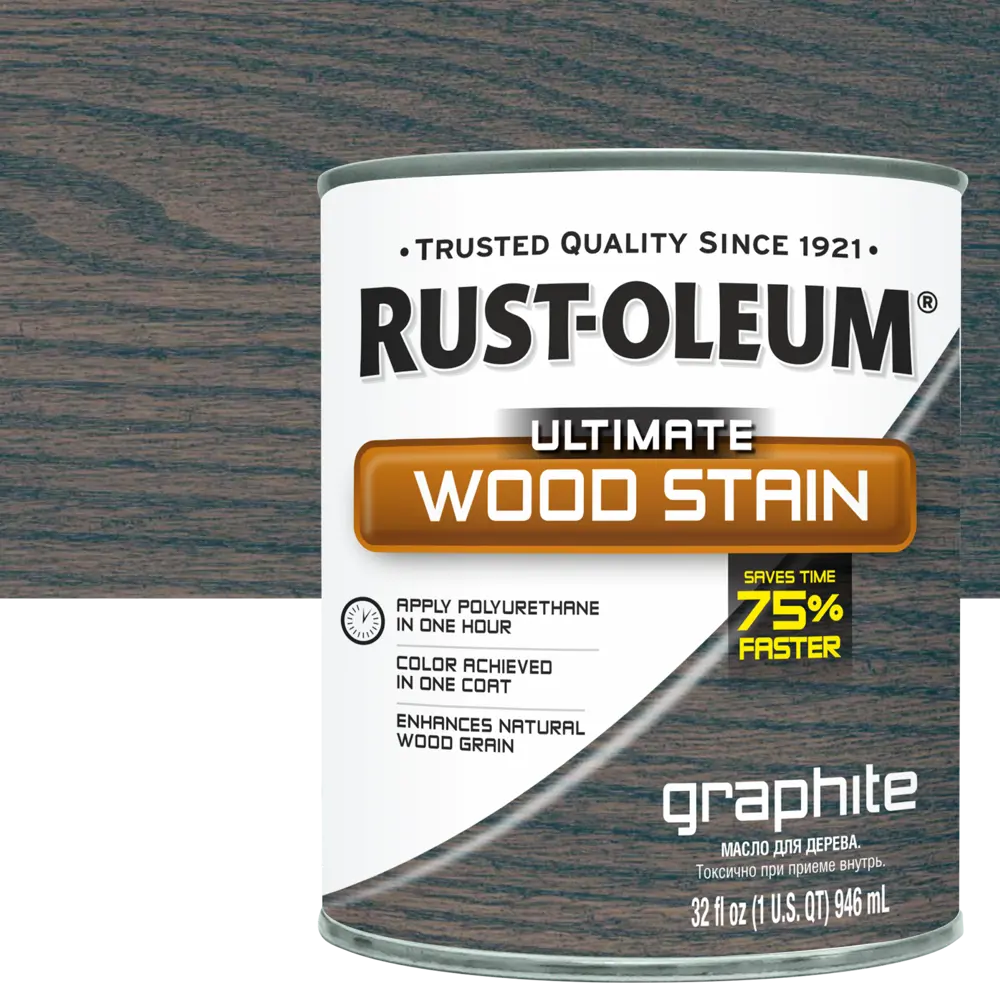 Масло тонирующее Ultimate цвет серый графит 0.946 л RUST-OLEUM STLM-2066357