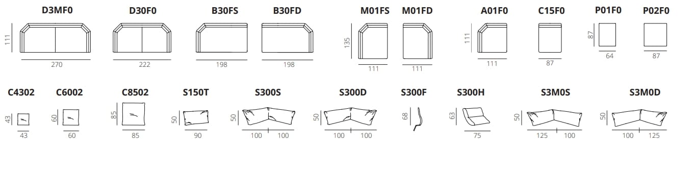 Модульный тканевый диван AERRE ITALIA SAMBO ARCH-00121749 - Вид №6