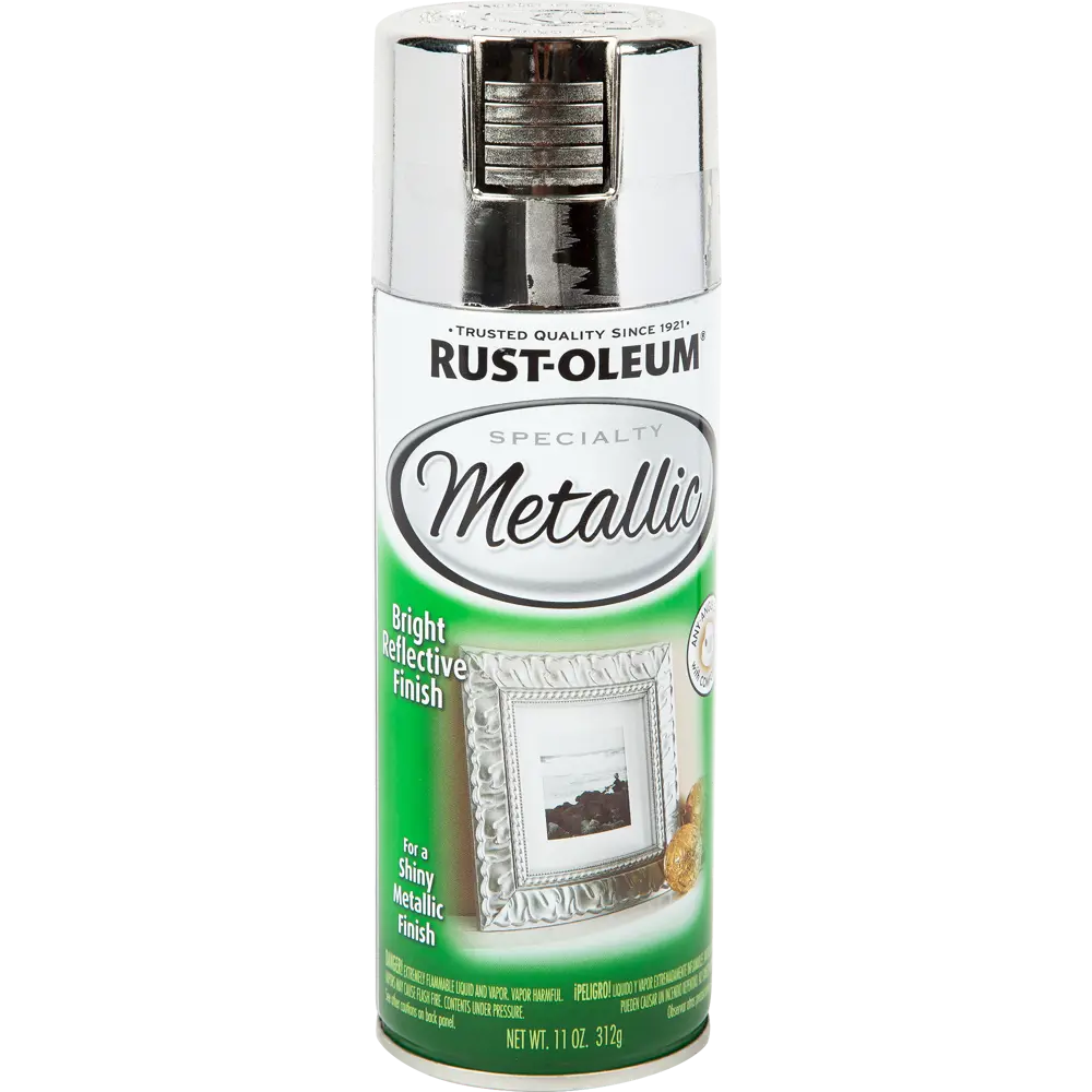 Краска аэрозольная Rustoleum цвет серебристый металлик 0.312 кг RUST-OLEUM STLM-2104206
