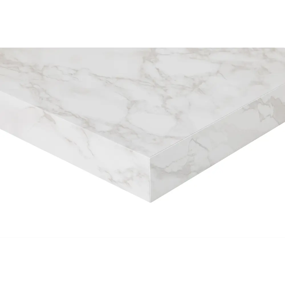 Настенная полка KONSENSA 80x23.5 см со скрытым креплением МДФ цвет светлый мрамор STLM-2186070 - Вид №5