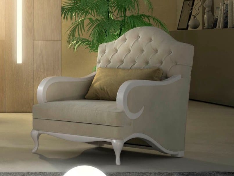 Тканевое кресло с подлокотниками CASA +39 Smeraldo ARCH-00070623