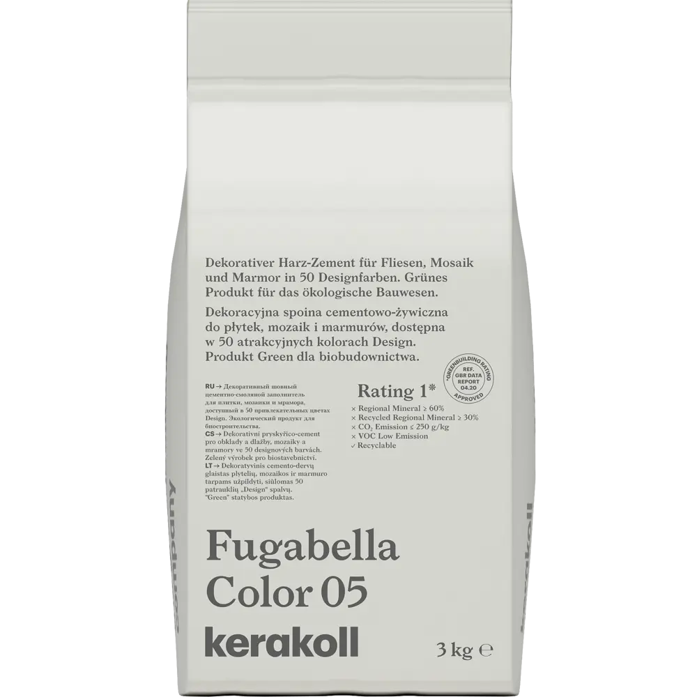 Затирка гибридная Kerakoll Fugabella Color Цвет 05 Жемчужный 3 кг