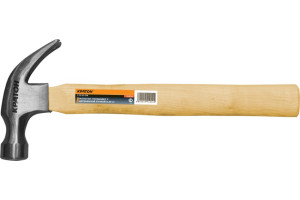 15727361 Молоток-гвоздодер с деревянной ручкой 0,45 кг 2 15 01 014 Кратон