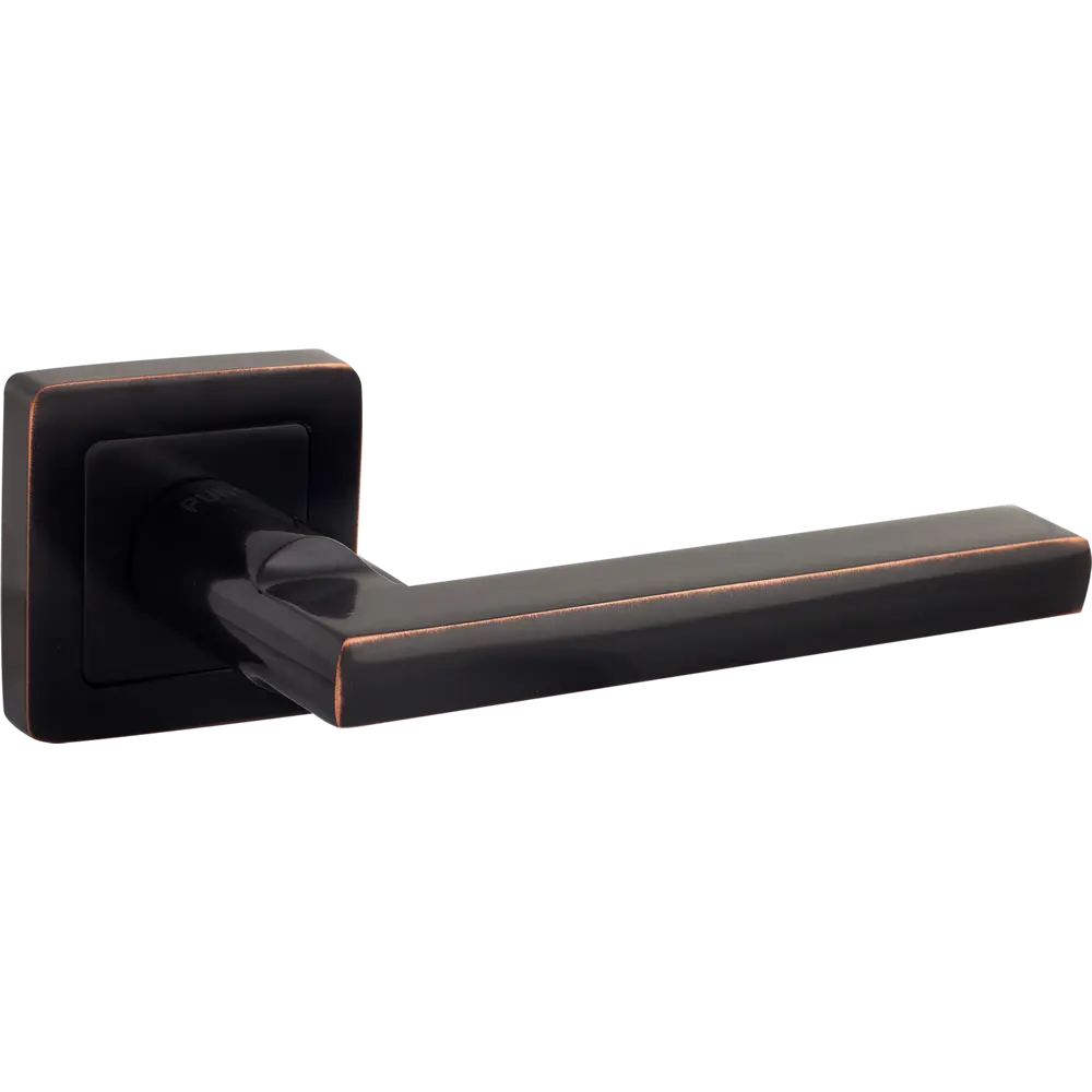 Ручка дверная на розетке Pluton, цвет тёмная медь PUNTO STLM-2201609
