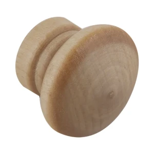 Мебельная ручка-кнопка матовое дерево