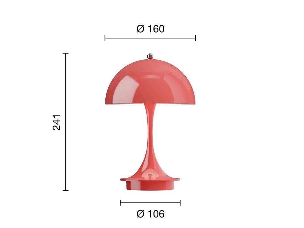 Аккумуляторная металлическая светодиодная настольная лампа Louis Poulsen Panthella ARCH-00036311 - Вид №4