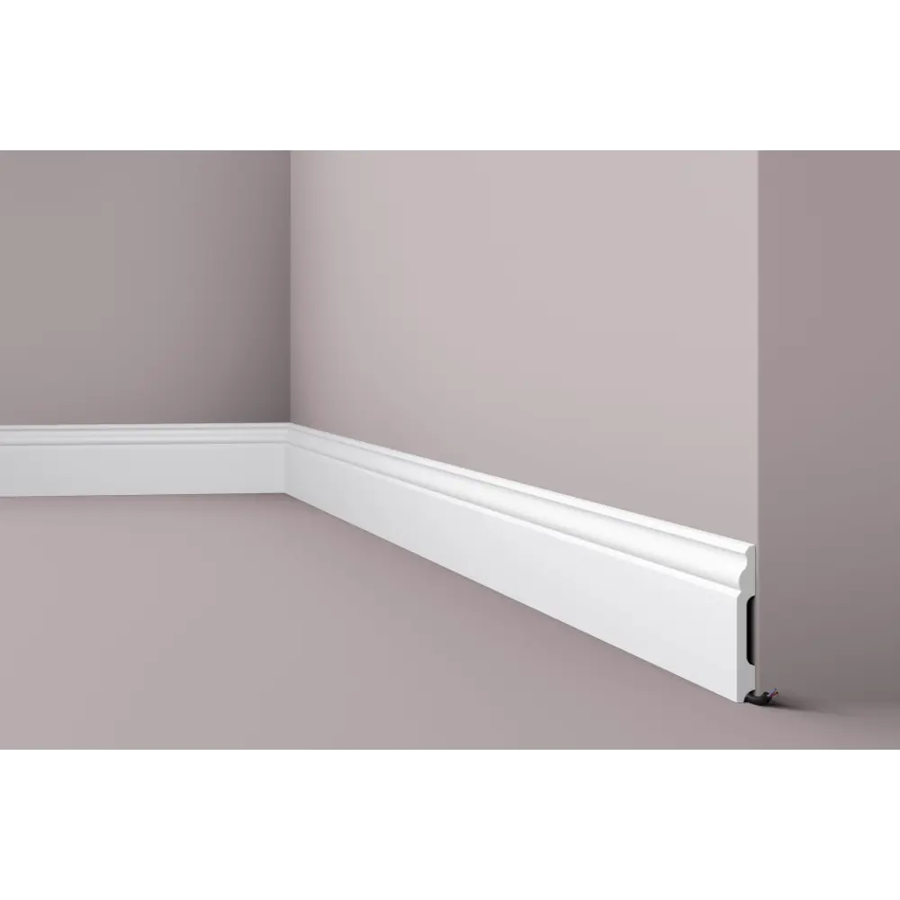 Плинтус настенно-потолочный DECOFLAIR LM100-RU белый с кабель-каналом 89426284 STLM-1571869 - Вид №2