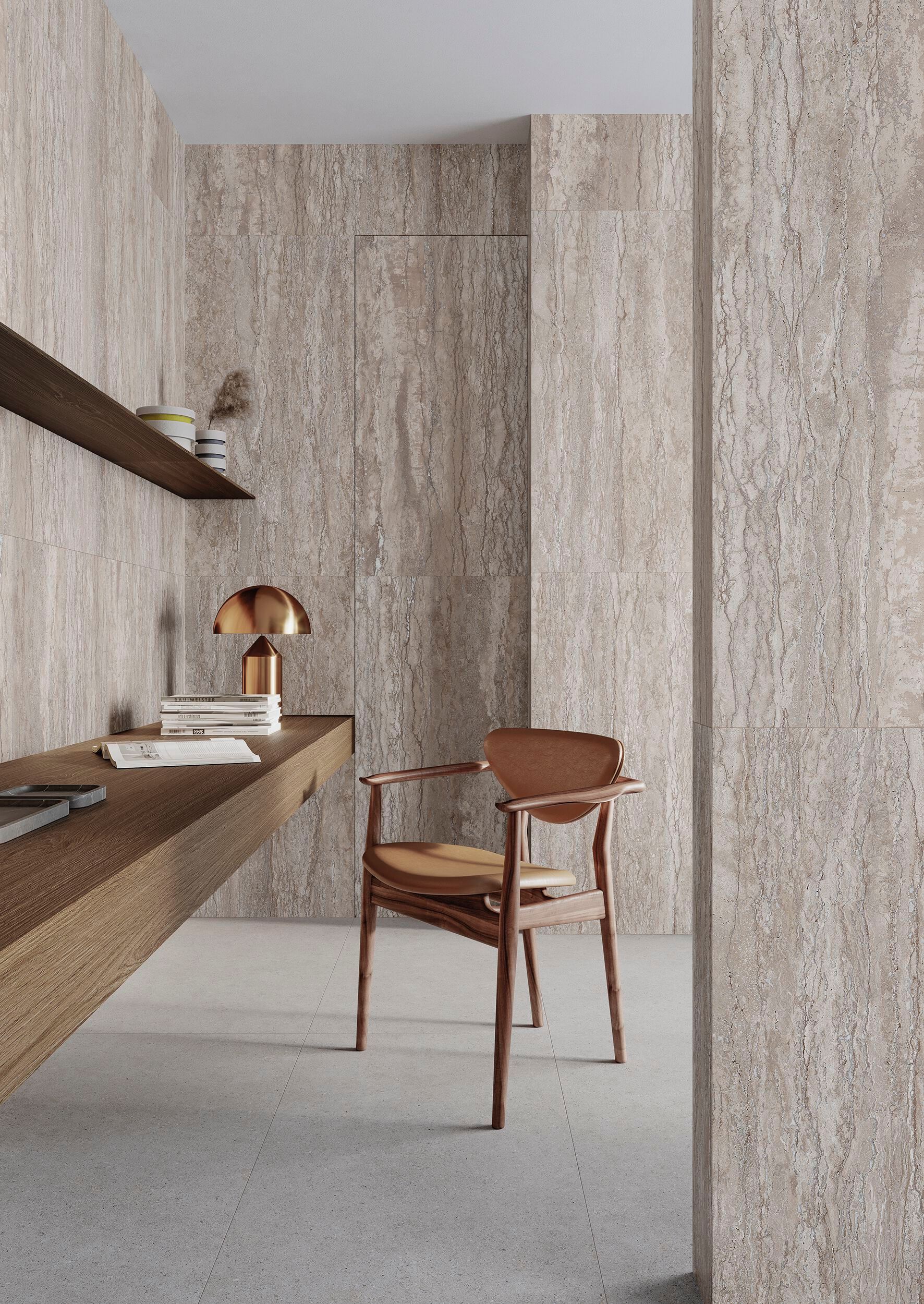 Мраморный эффект глазурованного керамогранита/напольного покрытия Gayafores TRAVERTINO ARCH-00120800 - Вид №4