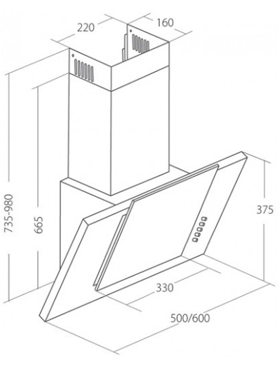 8159969 Вытяжка наклонная Akpo WK-4 Mirt eco черный/черный STDN-0012349 - Вид №12