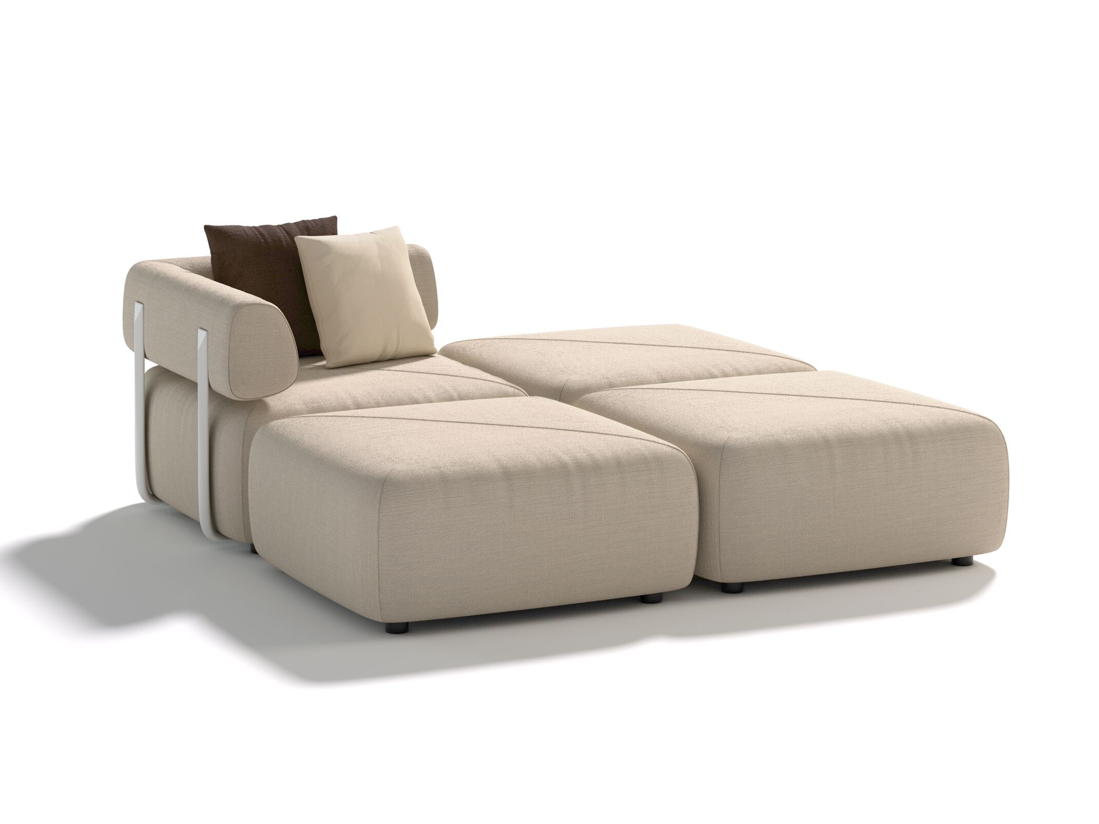 Тканевый модульный садовый диван DEDON BRIXX ARCH-00082153 - Вид №4