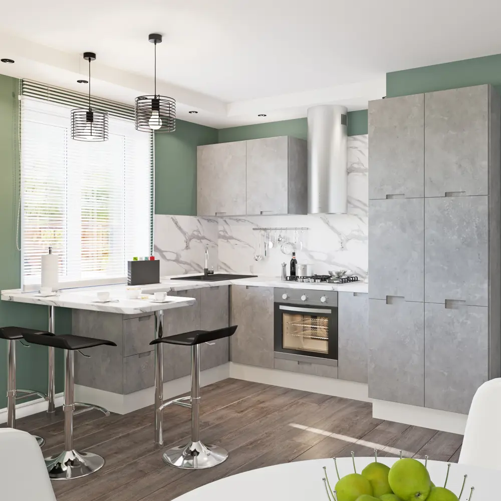 Фальшпанель для кухонного шкафа Берлин 58x76.8 см Delinia ID МДФ цвет серый STLM-2179440 - Вид №17