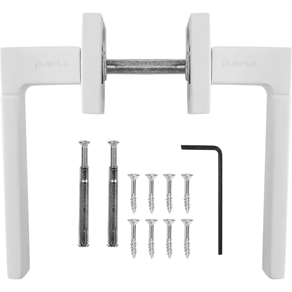 Ручка дверная PUERTO Песто матовая белая 123 мм 86338210 STLM-0067916 - Вид №1