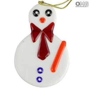 4369 ORIGINALMURANOGLASS Снеговик - рождественский декор - муранское стекло OMG  см
