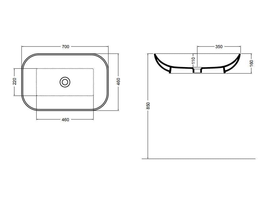 Керамическая раковина с одной столешницей Axa Prisma Sink Bowl Normal ARCH-00049578 - Вид №7