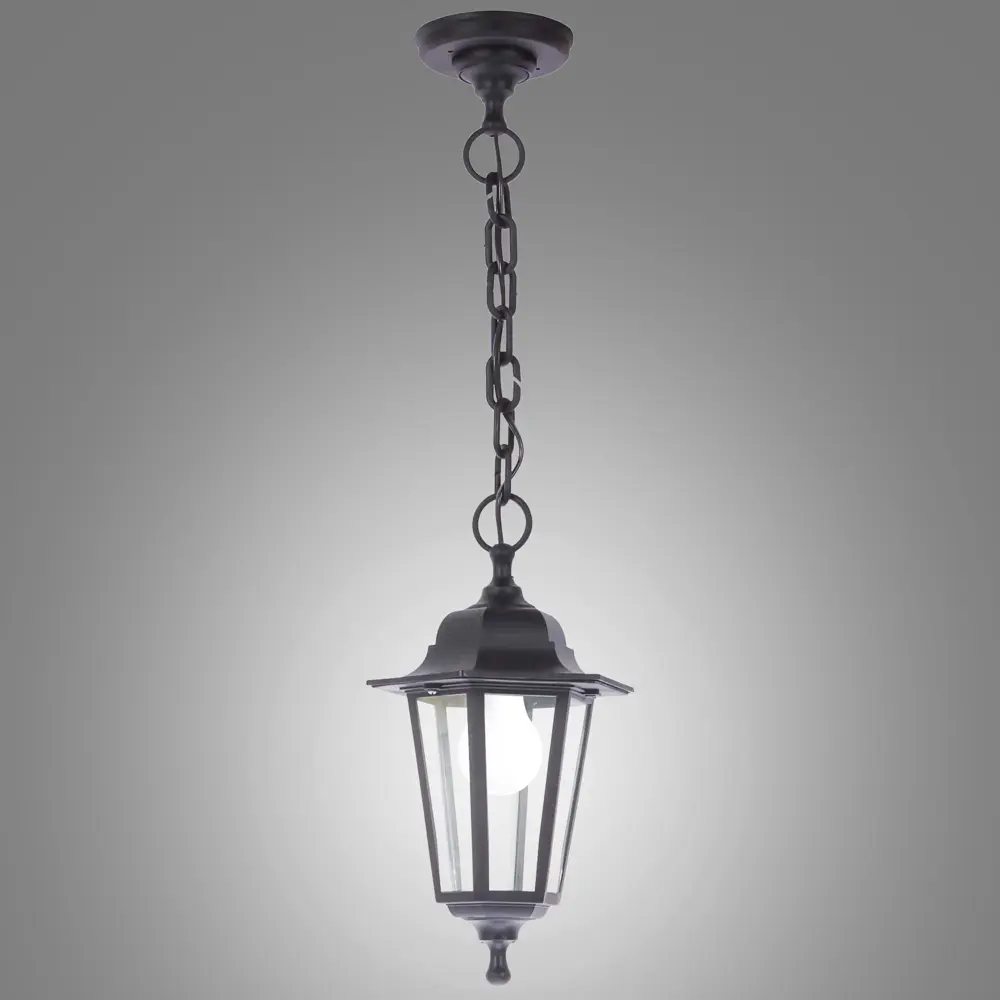 Светильник уличный подвесной 6 граней цвет чёрный Santreyd STLM-2083197