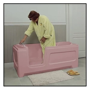 Ванна с дверцей Akcjum Relax 160-70-LH-R сидячая левосторонняя розовая