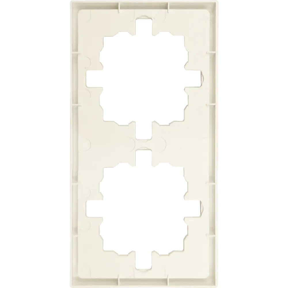 Рамка для розеток и выключателей Lezard Zima 2 поста цвет слоновая кость STLM-2058513 - Вид №2