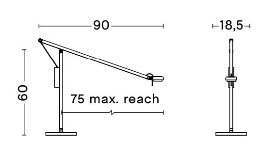 Алюминиевая регулируемая светодиодная настольная лампа Hay Fifty-Fifty ARCH-00032101 - Вид №17