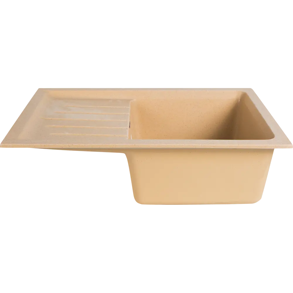 Мойка врезная Эко-М М-09 прямоугольная 76x50 см глубина 20 см мрамор цвет бежевый STLM-2199046 - Вид №2