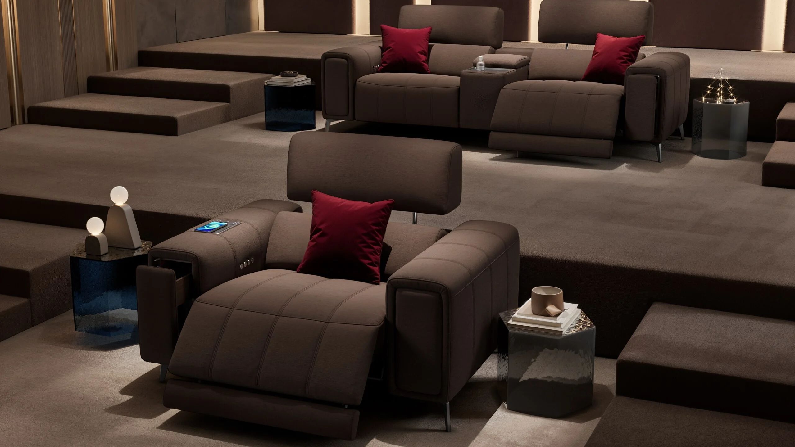 2 местный домашний кинотеатр ткань диван Sofanella Linera Kino ARCH-00116909 - Вид №3