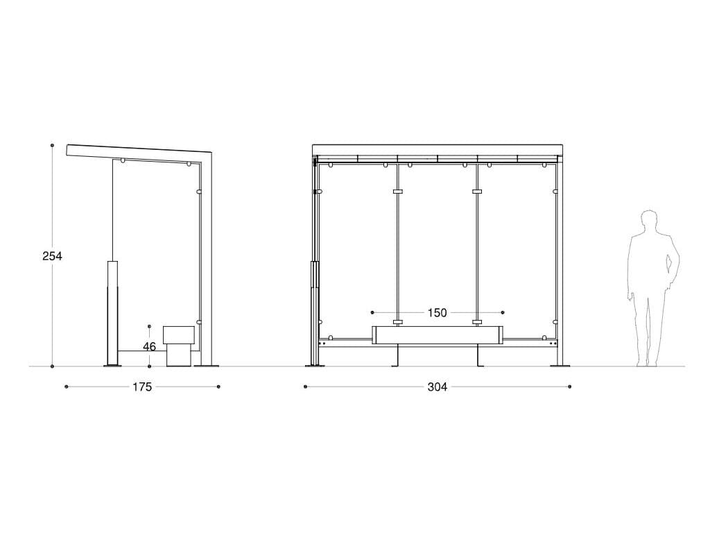Стальной и стеклянный навес DIMCAR нас ARCH-00071092 - Вид №2
