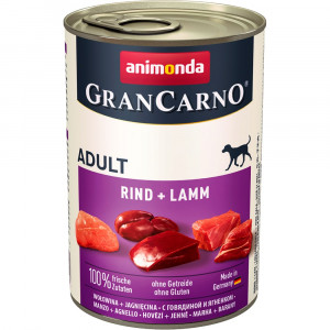 ПР0060002 Корм для собак Gran Carno Original Adult говядина и ягненком банка 400г Animonda