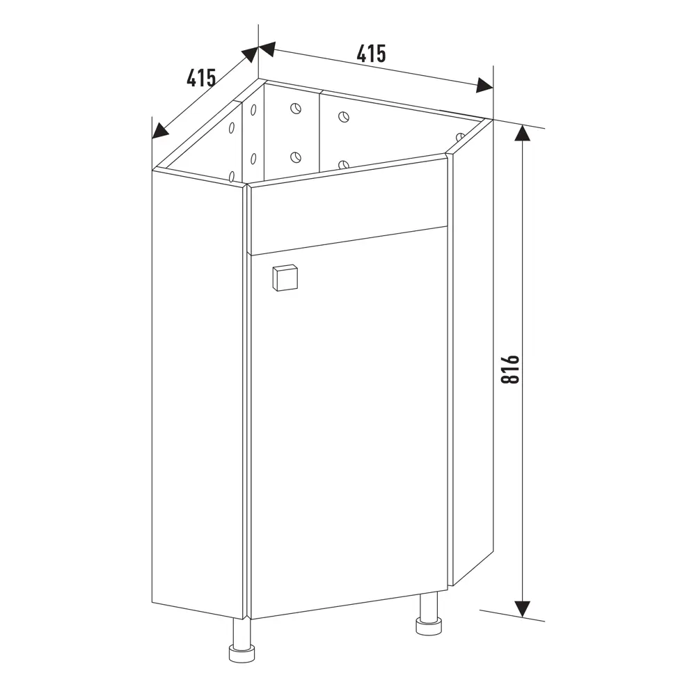 Santreyd Турин — угловая тумба с раковиной для ванной 89372093 STLM-1342441 - Вид №2