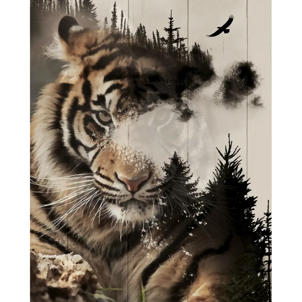 Картина на холсте "Таежный хищник" 40x50 см FBRUSH STLM-2154136